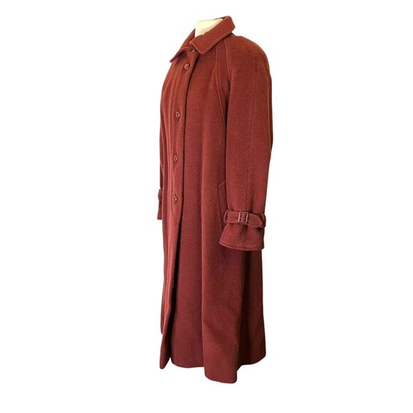 Vintage 50s 60s Furlaine Worumbo Clay Pink Red Mohair Wool Coat Overcoat Retro - Picture 3 of 5